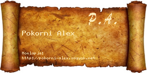 Pokorni Alex névjegykártya